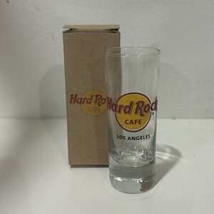 Hard Rock Cafe Los Angeles Shot Glass - Clear and Yellow